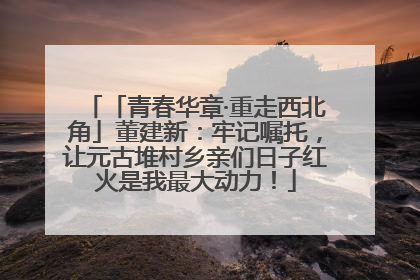 「青春华章·重走西北角」董建新：牢记嘱托，让元古堆村乡亲们日子红火是我最大动力！