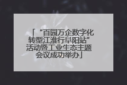 “百园万企数字化转型江淮行阜阳站”活动暨工业生态主题会议成功举办