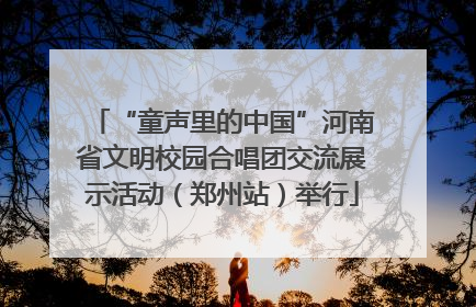 “童声里的中国”河南省文明校园合唱团交流展示活动（郑州站）举行