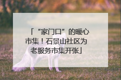 “家门口”的暖心市集！石景山社区为老服务市集开张