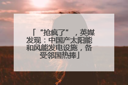 “抢疯了”，英媒发现：中国产太阳能和风能发电设施，备受邻国热捧