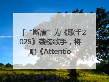 “断眉”为《歌手2025》袭榜歌手，将唱《Attention》和《See You Again》