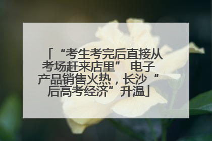 “考生考完后直接从考场赶来店里” 电子产品销售火热，长沙“后高考经济”升温
