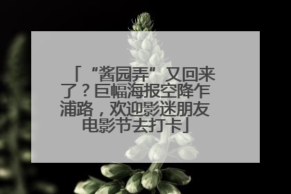 “酱园弄”又回来了？巨幅海报空降乍浦路，欢迎影迷朋友电影节去打卡