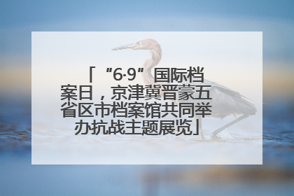 “6·9”国际档案日，京津冀晋蒙五省区市档案馆共同举办抗战主题展览