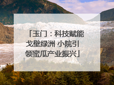 玉门：科技赋能戈壁绿洲 小院引领蜜瓜产业振兴