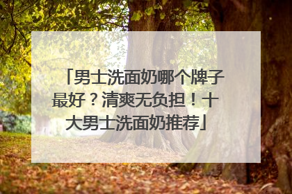 男士洗面奶哪个牌子最好？清爽无负担！十大男士洗面奶推荐