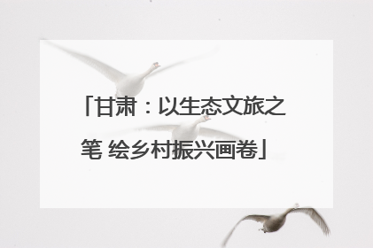 甘肃：以生态文旅之笔 绘乡村振兴画卷
