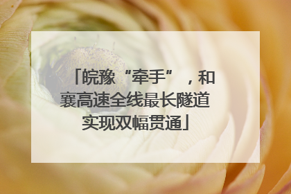 皖豫“牵手”，和襄高速全线最长隧道实现双幅贯通