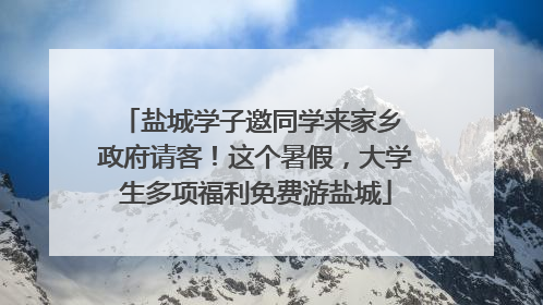 盐城学子邀同学来家乡 政府请客！这个暑假，大学生多项福利免费游盐城