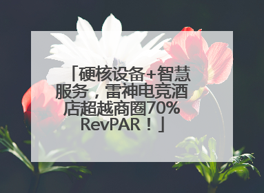 硬核设备+智慧服务，雷神电竞酒店超越商圈70%RevPAR！