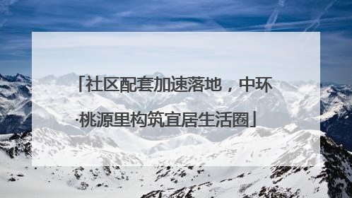 社区配套加速落地，中环·桃源里构筑宜居生活圈