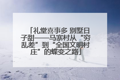 礼堂喜事多 别墅日子甜——马寨村从“穷乱差”到“全国文明村庄”的蝶变之路