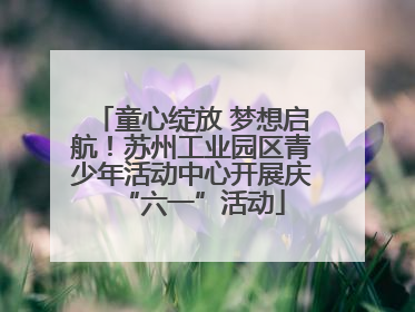 童心绽放 梦想启航！苏州工业园区青少年活动中心开展庆“六一”活动