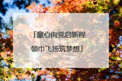 童心向党启新程 领巾飞扬筑梦想