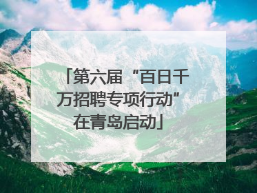 第六届“百日千万招聘专项行动”在青岛启动