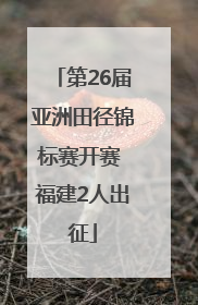 第26届亚洲田径锦标赛开赛 福建2人出征