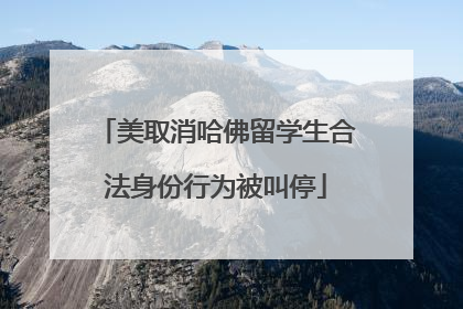 美取消哈佛留学生合法身份行为被叫停