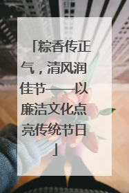 粽香传正气，清风润佳节——以廉洁文化点亮传统节日