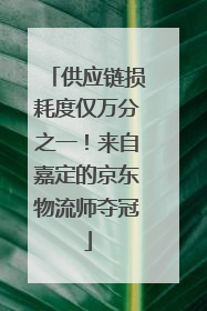 供应链损耗度仅万分之一！来自嘉定的京东物流师夺冠