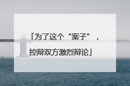 为了这个“案子”，控辩双方激烈辩论