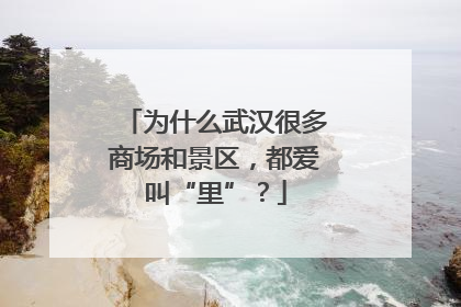 为什么武汉很多商场和景区，都爱叫“里”？