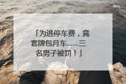为逃停车费，竟套牌包月车……三名男子被罚！