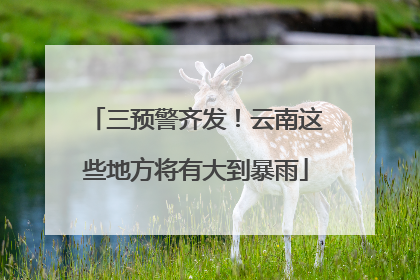 三预警齐发！云南这些地方将有大到暴雨