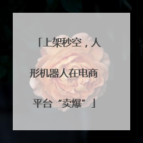 上架秒空，人形机器人在电商平台“卖爆”
