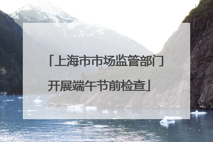 上海市市场监管部门开展端午节前检查