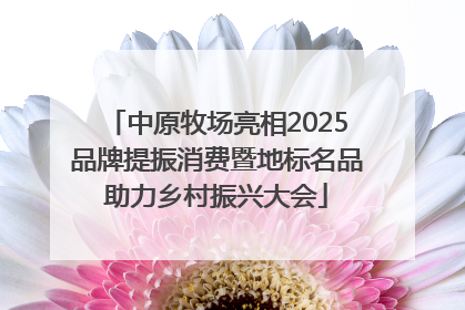 中原牧场亮相2025品牌提振消费暨地标名品助力乡村振兴大会