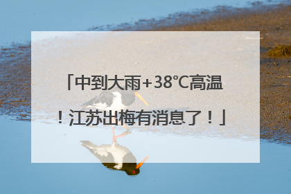 中到大雨+38℃高温！江苏出梅有消息了！