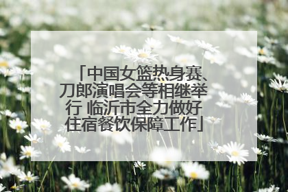 中国女篮热身赛、刀郎演唱会等相继举行 临沂市全力做好住宿餐饮保障工作