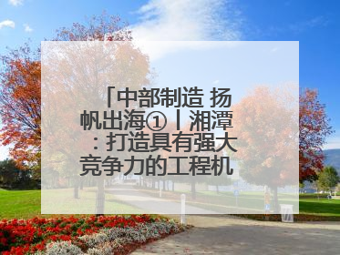 中部制造 扬帆出海①丨湘潭：打造具有强大竞争力的工程机械再制造基地