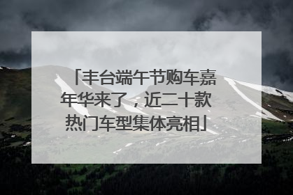 丰台端午节购车嘉年华来了，近二十款热门车型集体亮相