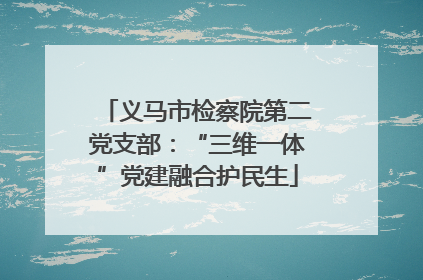 义马市检察院第二党支部：“三维一体”党建融合护民生