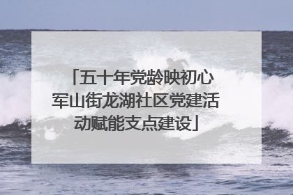 五十年党龄映初心 军山街龙湖社区党建活动赋能支点建设