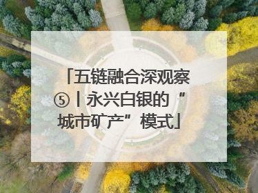 五链融合深观察⑤丨永兴白银的“城市矿产”模式