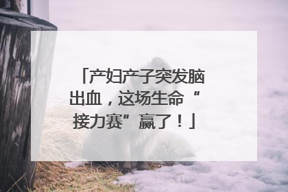 产妇产子突发脑出血，这场生命“接力赛”赢了！