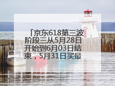 京东618第三波阶段三从5月28日开始到6月03日结束，5月31日买最便宜划算