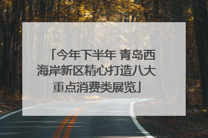 今年下半年 青岛西海岸新区精心打造八大重点消费类展览