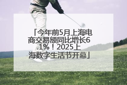 今年前5月上海电商交易额同比增长6.1%！2025上海数字生活节开幕