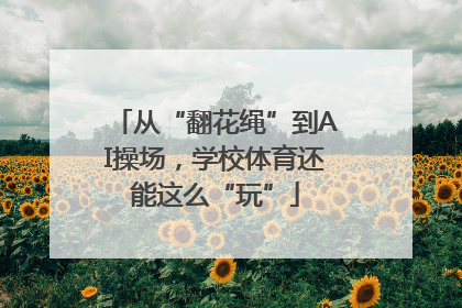从“翻花绳”到AI操场，学校体育还能这么“玩”