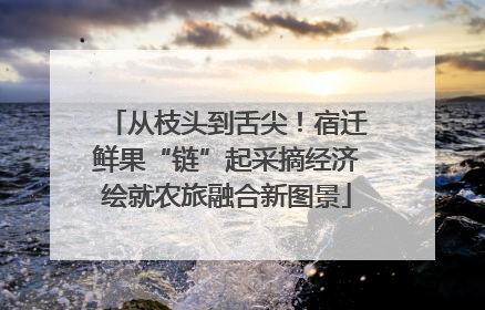 从枝头到舌尖！宿迁鲜果“链”起采摘经济绘就农旅融合新图景