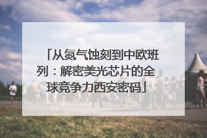 从氮气蚀刻到中欧班列：解密美光芯片的全球竞争力西安密码