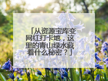 从资源宝库变网红打卡地，这里的青山绿水藏着什么秘密？