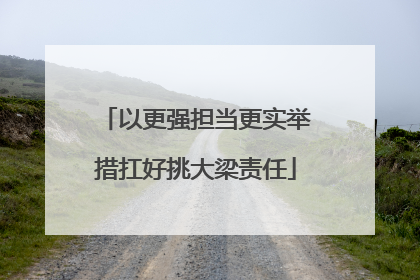 以更强担当更实举措扛好挑大梁责任