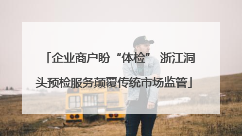 企业商户盼“体检” 浙江洞头预检服务颠覆传统市场监管