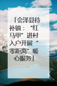 会泽县待补镇：“红马甲”进村入户开展“零距离”暖心服务
