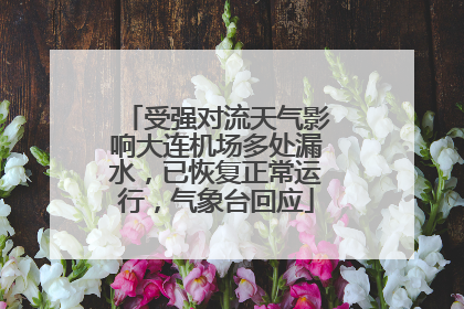 受强对流天气影响大连机场多处漏水，已恢复正常运行，气象台回应